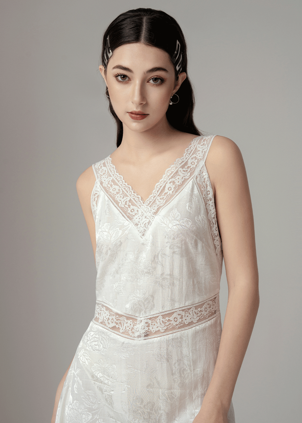 June Silky Lace Dress